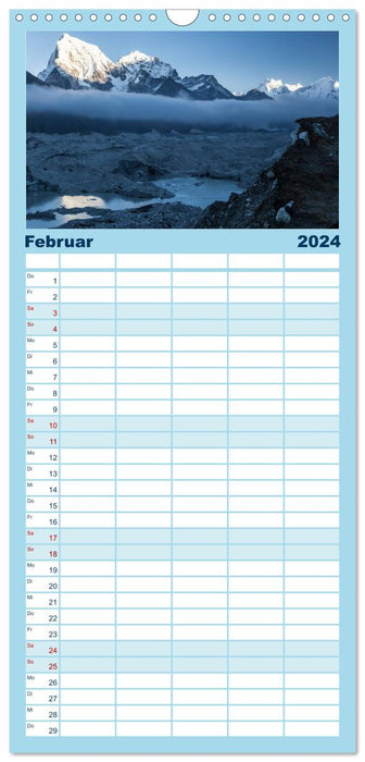 Trek du Mont Everest (Agenda familial CALVENDO 2024) 