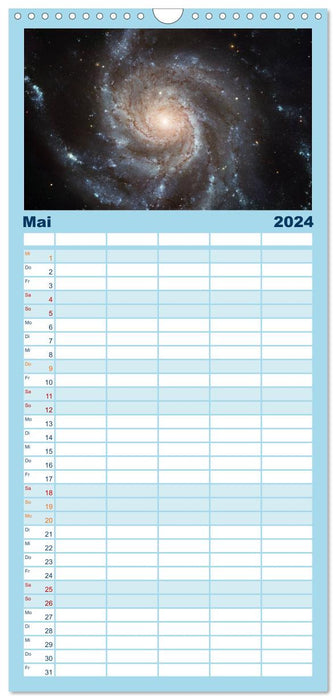 L'espace. Nébuleuses gazeuses et galaxies spectaculaires (Planificateur familial CALVENDO 2024) 