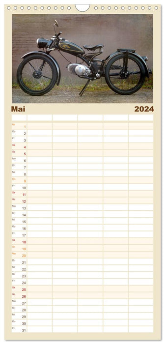 Moto vintage (agenda familial CALVENDO 2024) 