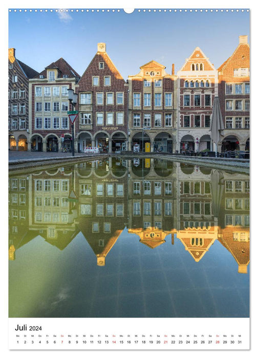 Münster - Spiegelwelten einer Stadt (CALVENDO Premium Wandkalender 2024)