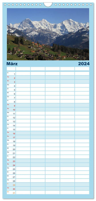 Oberland bernois (Agenda familial CALVENDO 2024) 