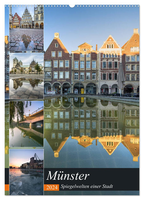 Münster - Mirror worlds of a city (CALVENDO wall calendar 2024) 