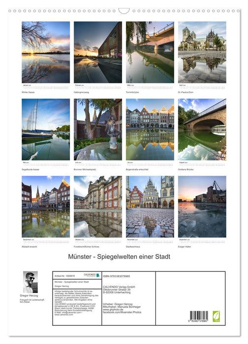 Münster - Mirror worlds of a city (CALVENDO wall calendar 2024) 