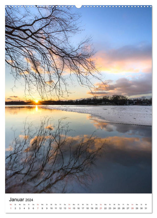 Münster - Mirror worlds of a city (CALVENDO wall calendar 2024) 