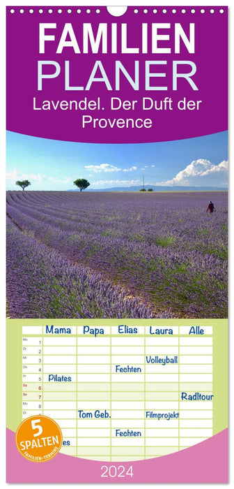 Lavendel. Der Duft der Provence (CALVENDO Familienplaner 2024)
