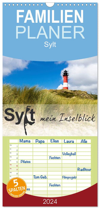 Sylt mon île vue (Agenda familial CALVENDO 2024) 