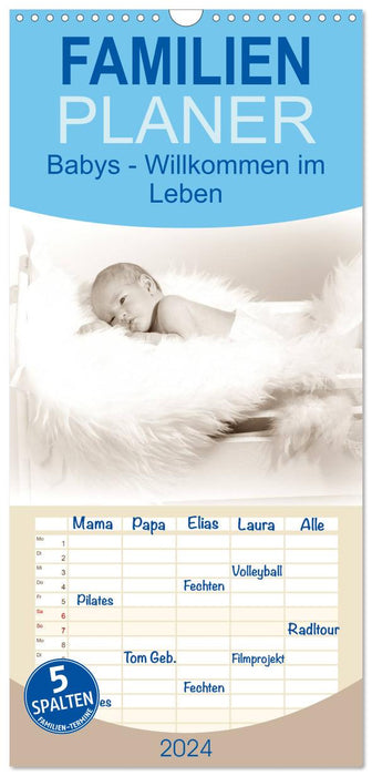 Babys - Willkommen im Leben (CALVENDO Familienplaner 2024)