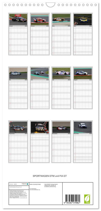 VOITURES DE SPORT DTM et FIA GT (planificateur familial CALVENDO 2024) 