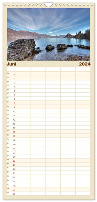 Lac Majeur (Agenda familial CALVENDO 2024) 
