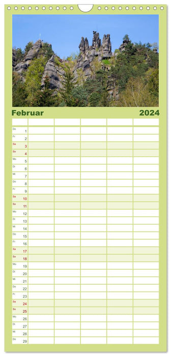 Les Monts Zittau - (Agenda familial CALVENDO 2024) 