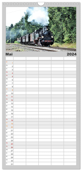 Nostalgie des locomotives à vapeur - locomotives lourdes (Planificateur familial CALVENDO 2024) 