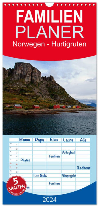 Norvège - Hurtigruten (Planificateur familial CALVENDO 2024) 