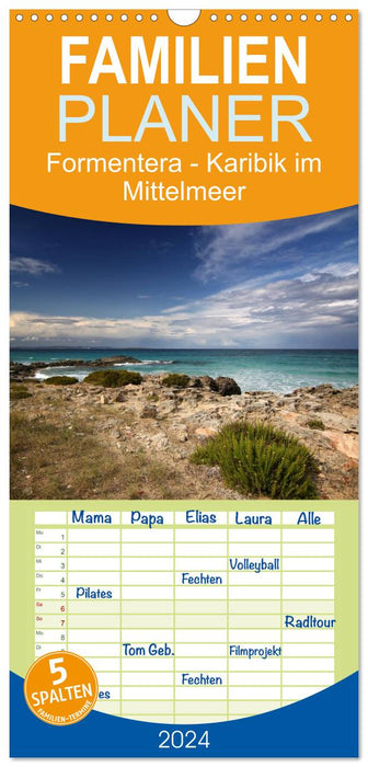 Formentera - Caraïbes en Méditerranée (Planificateur familial CALVENDO 2024) 