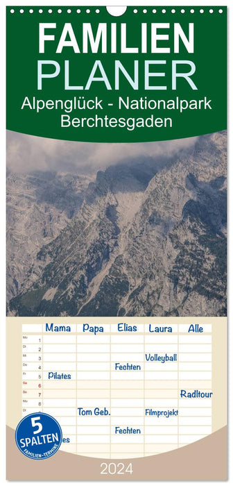 Alpenglück - Parc national de Berchtesgaden (Agenda familial CALVENDO 2024) 