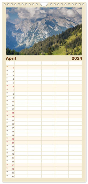 Alpenglück - Parc national de Berchtesgaden (Agenda familial CALVENDO 2024) 