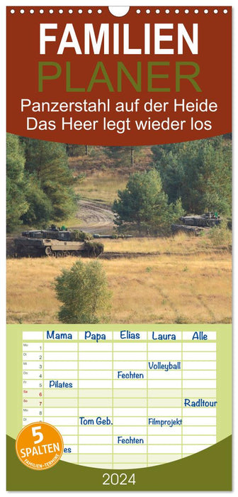 Panzerstahl auf der Heide – Das Heer legt wieder los (CALVENDO Familienplaner 2024)