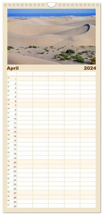 Gran Canaria - Paysages extra larges (Planificateur familial CALVENDO 2024) 