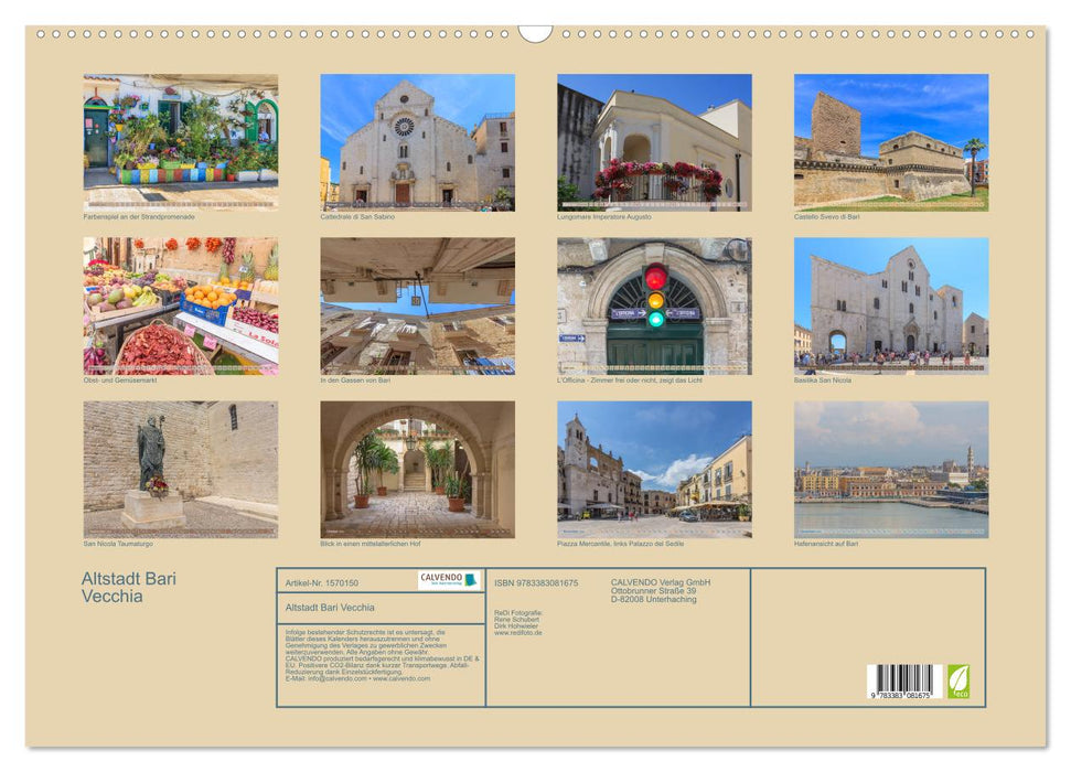 Altstadt Bari Vecchia (CALVENDO Wandkalender 2024)
