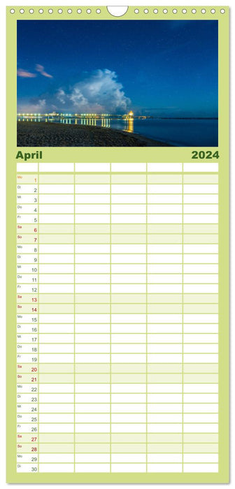 Ile de Rügen - La côte de Sellin au Cap Arkona (Agenda familial CALVENDO 2024) 