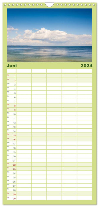 Ile de Rügen - La côte de Sellin au Cap Arkona (Agenda familial CALVENDO 2024) 