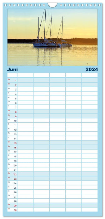 Leidenschaft Segeln (CALVENDO Familienplaner 2024)