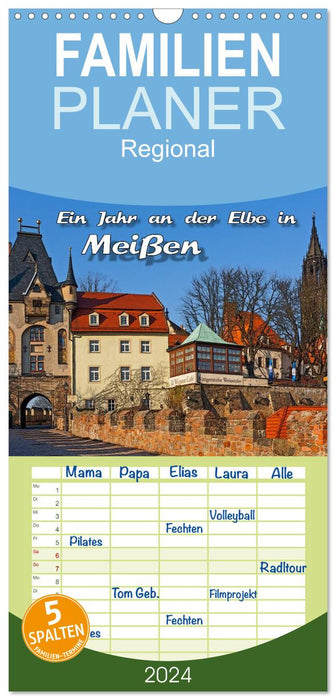 L'année sur l'Elbe à Meissen (Agenda familial CALVENDO 2024) 