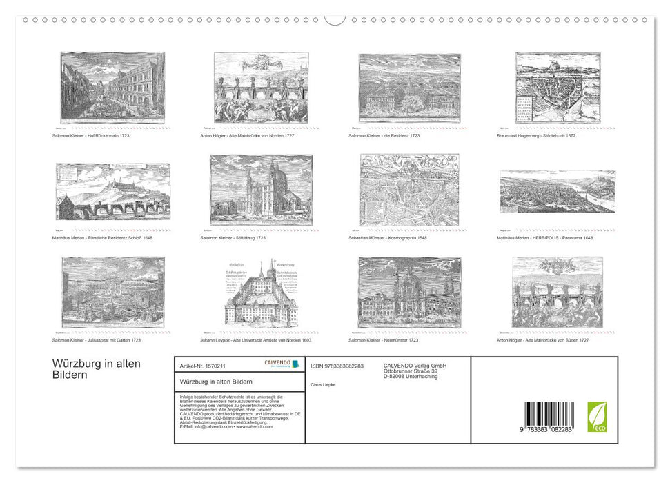 Würzburg in alten Bildern (CALVENDO Premium Wandkalender 2024)