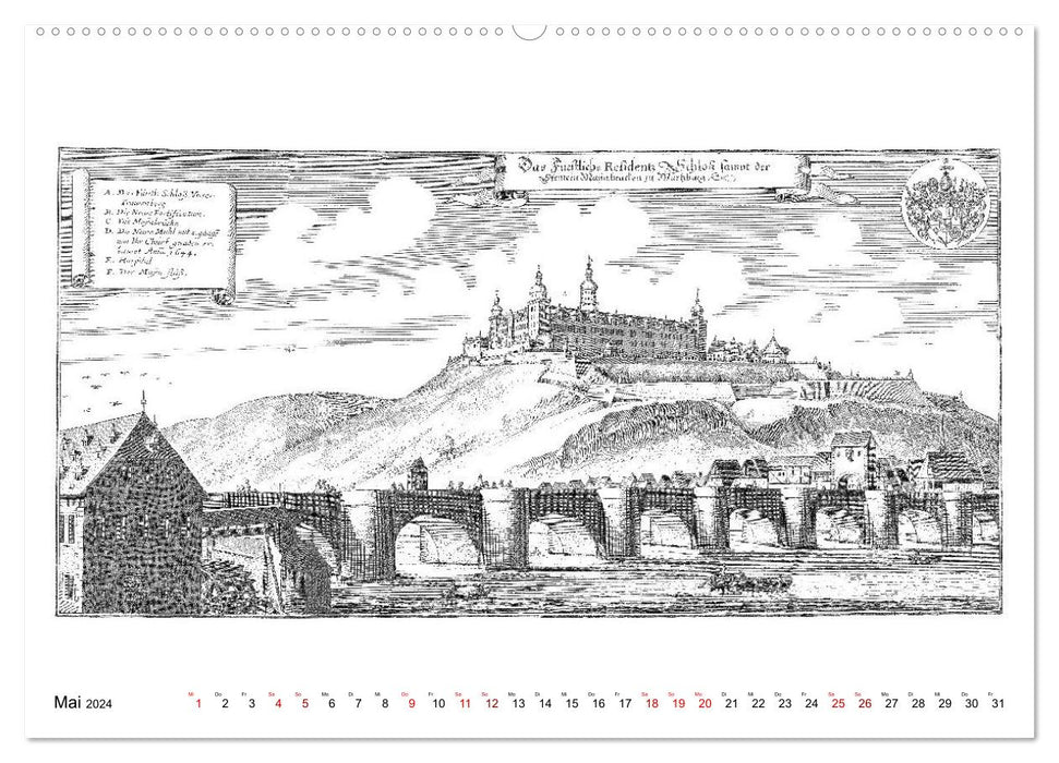 Würzburg in alten Bildern (CALVENDO Premium Wandkalender 2024)