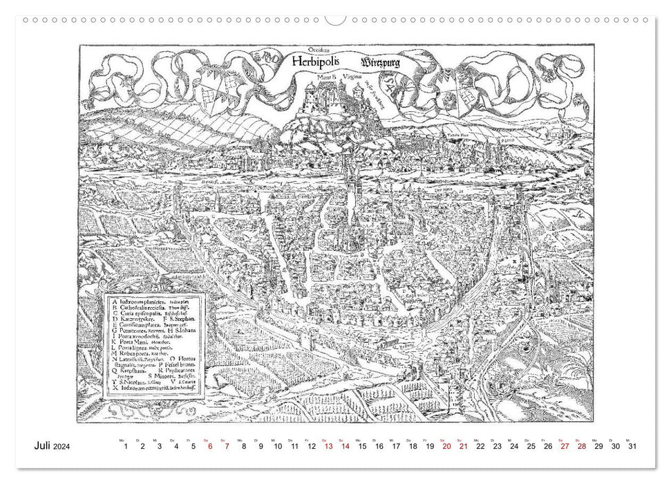 Würzburg in alten Bildern (CALVENDO Premium Wandkalender 2024)