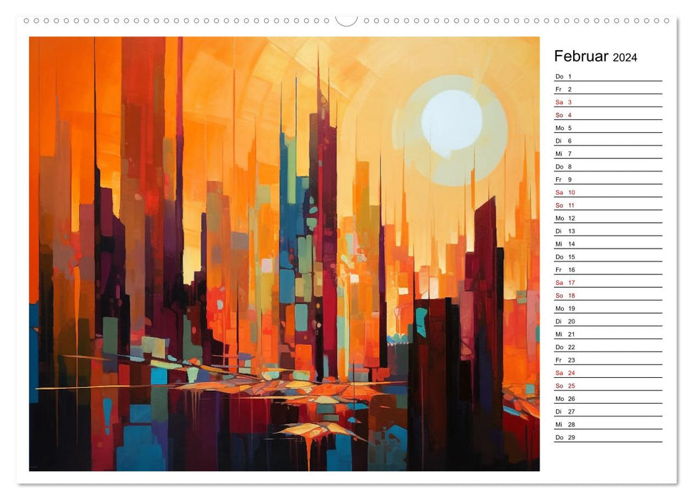 Abstraktes in Farbe (CALVENDO Wandkalender 2024)