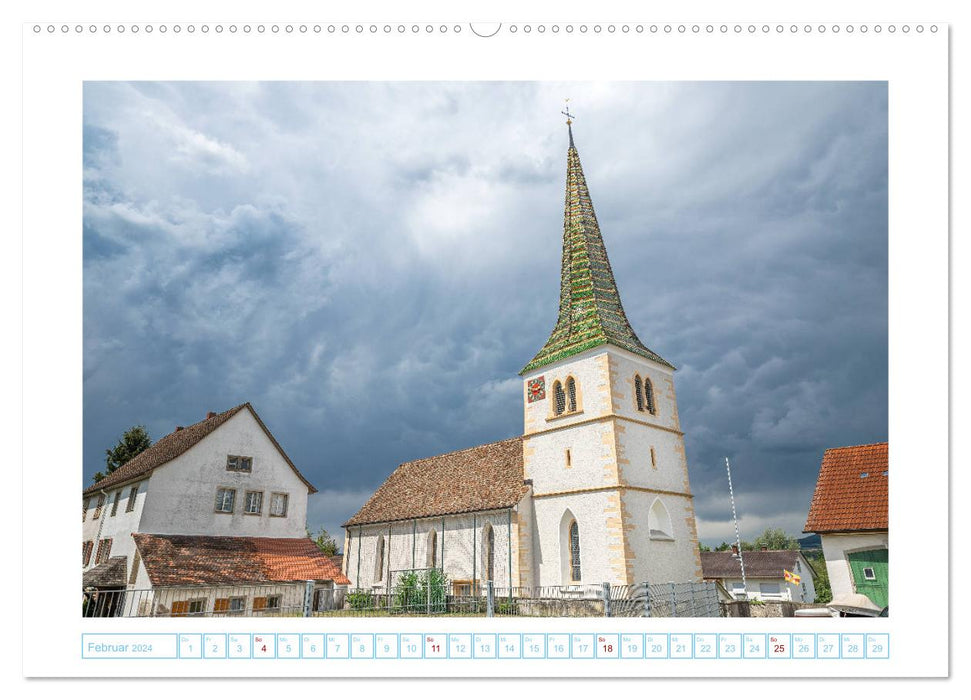 Romantische Kirchen im Hegau (CALVENDO Premium Wandkalender 2024)