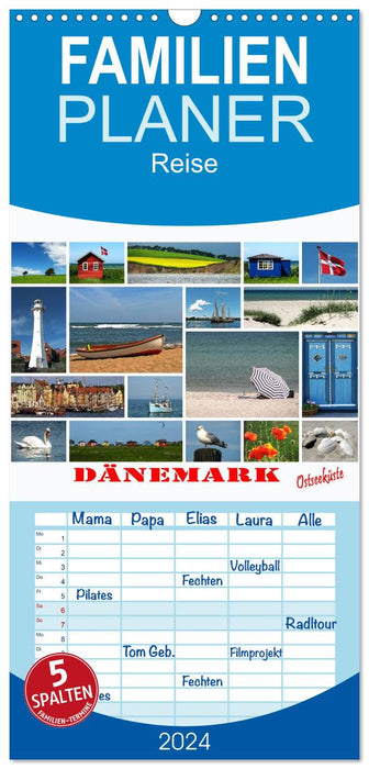 Dänemark - Ostseeküste (CALVENDO Familienplaner 2024)