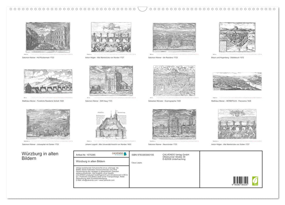 Würzburg in alten Bildern (CALVENDO Wandkalender 2024)