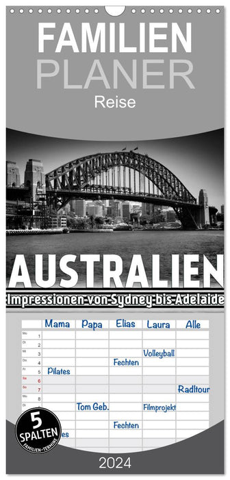 AUSTRALIEN Impressionen von Sydney bis Adelaide (CALVENDO Familienplaner 2024)
