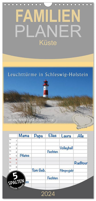 Leuchttürme Schleswig-Holsteins (CALVENDO Familienplaner 2024)