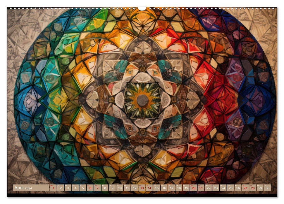 Kaléidoscopes géométriques (Calendrier mural CALVENDO 2024) 