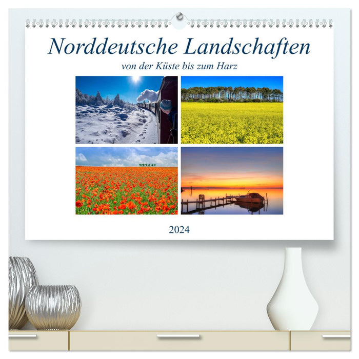 Paysages de l'Allemagne du Nord (Calvendo Premium Calendrier mural 2024) 