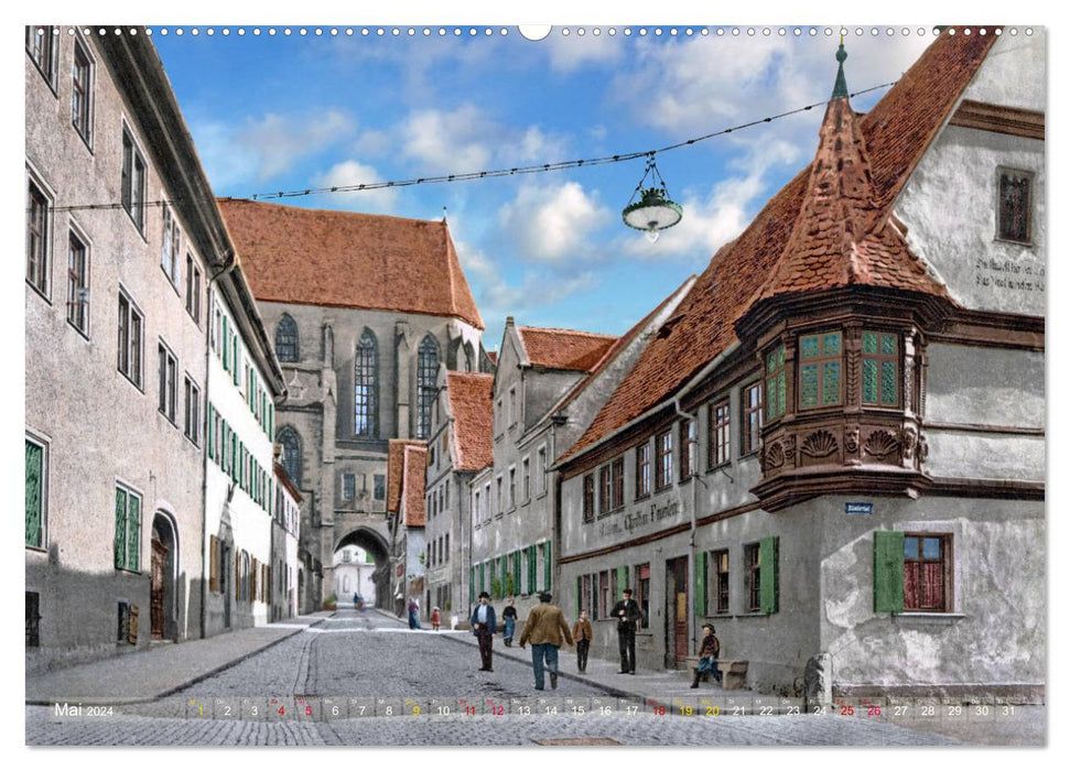 Rothenburg ob der Tauber um das Jahr 1900 – Fotos neu restauriert und detailcoloriert. (CALVENDO Wandkalender 2024)