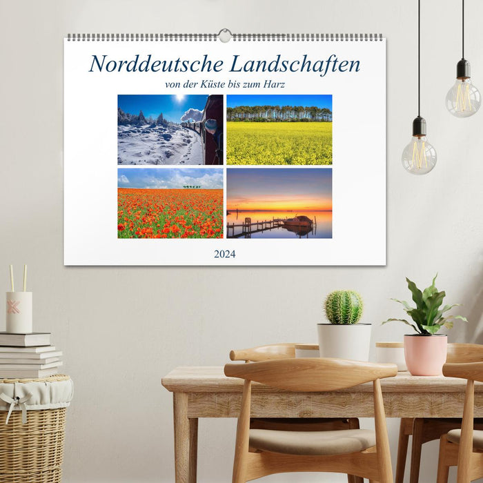 Norddeutsche Landschaften (CALVENDO Wandkalender 2024)