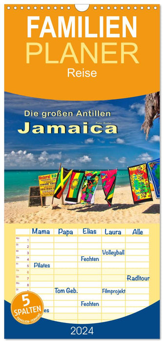 Die großen Antillen - Jamaica (CALVENDO Familienplaner 2024)