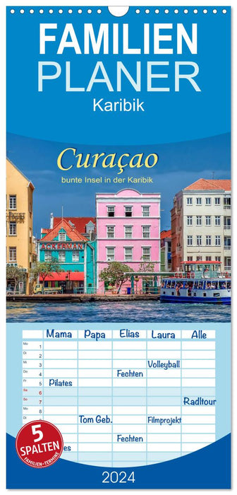 Curaçao - bunte Insel in der Karibik (CALVENDO Familienplaner 2024)