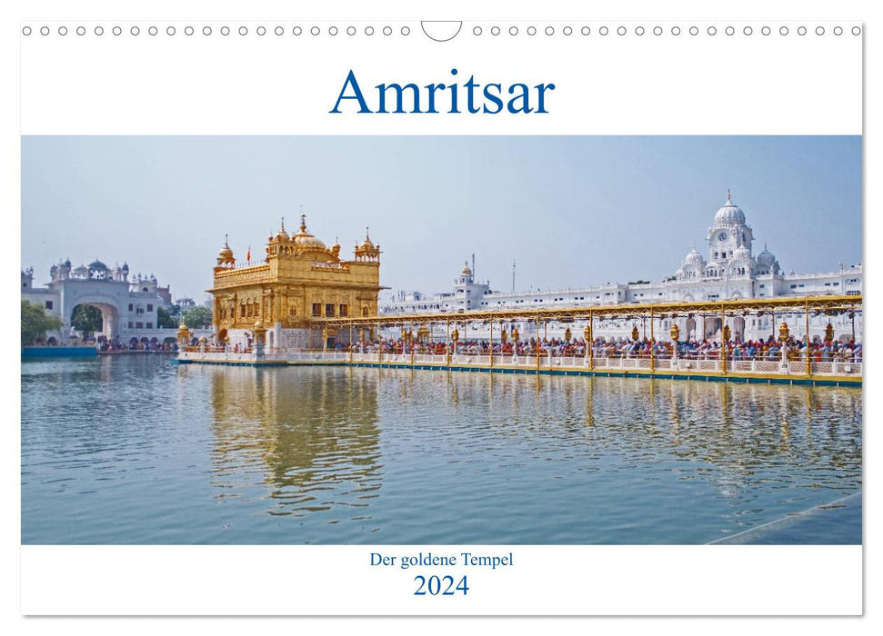 Amritsar - Der goldene Tempel (CALVENDO Wandkalender 2024)
