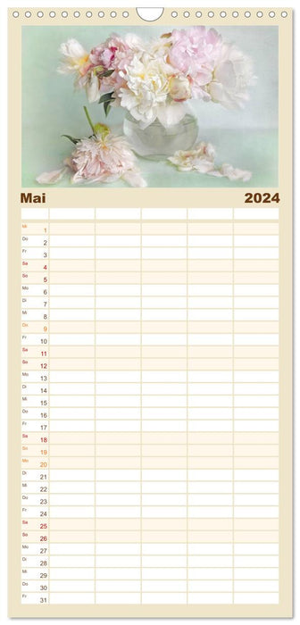 Kleine Blütenwunder (CALVENDO Familienplaner 2024)