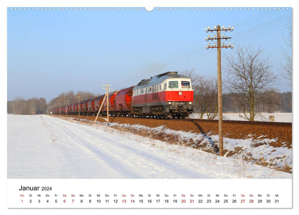 Eisenbahnen in Ostsachsen 2024 (CALVENDO Wandkalender 2024)