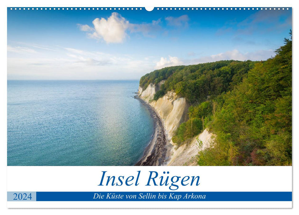 Insel Rügen - Die Küste von Sellin bis Kap Arkona (CALVENDO Wandkalender 2024)