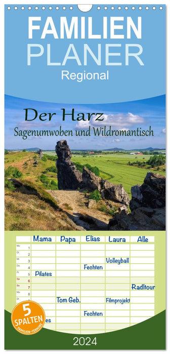 Der Harz - Sagenumwoben und Wildromantisch (CALVENDO Familienplaner 2024)
