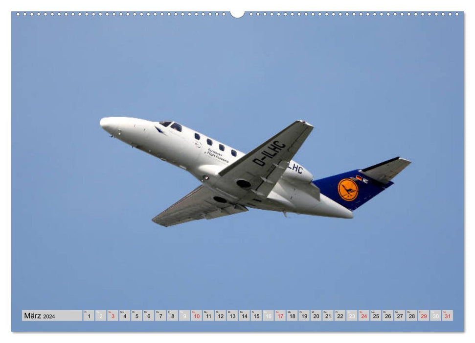 Flugzeuge - Starts und Landeanflüge (CALVENDO Premium Wandkalender 2024)