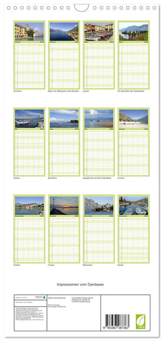 Impressionen vom Gardasee (CALVENDO Familienplaner 2024)