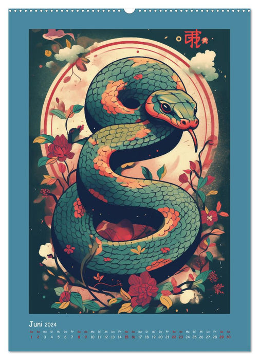 Chinesischer Tierkreis (CALVENDO Wandkalender 2024)