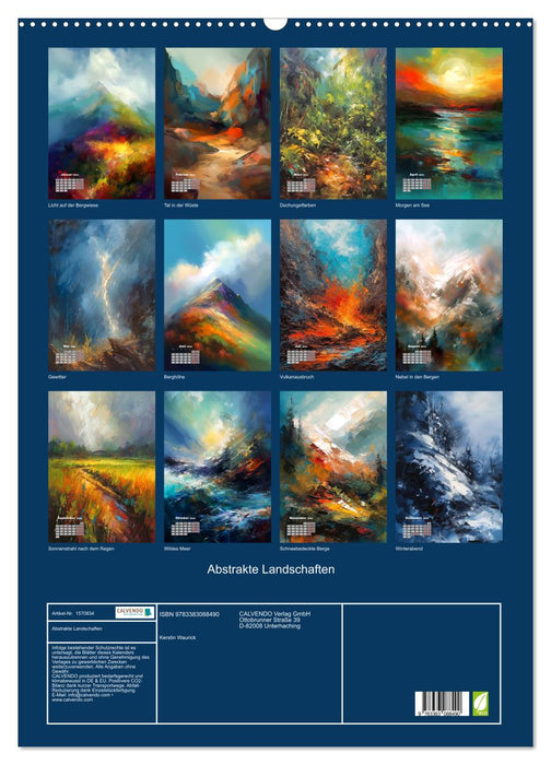 Abstrakte Landschaften (CALVENDO Wandkalender 2024)